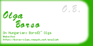 olga borso business card